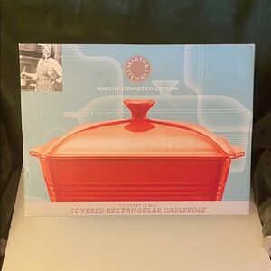 Martha Stewart Collection 3.5 Quart Red Rectangular Casserole